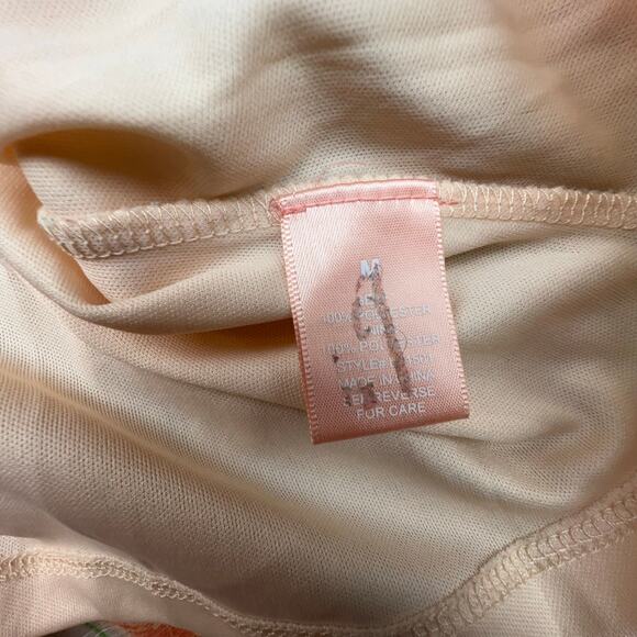 Lovecolette Peach Floral Dress M Feminine Babydoll Soft Coquette Balletcore - Picture 5 of 6